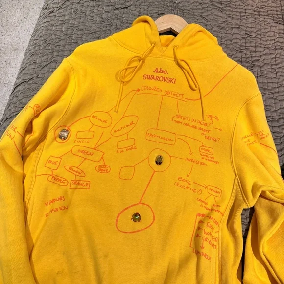Advisory Board Crystals Swarovski Yellow Hoodie with Silver Accents - Picture 6 of 8